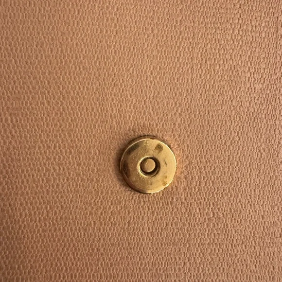 Yves Saint Laurent Tan Clutch with Gold Accent - Picture 6 of 9